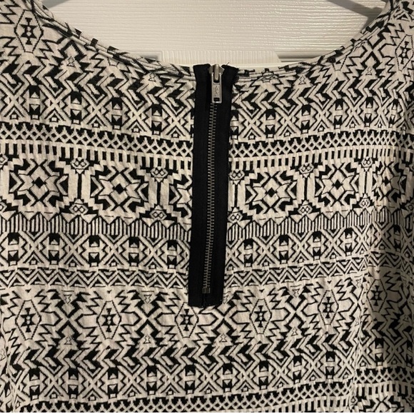 Maurices tunic/dress black/white 3-4 sleeve fitted A-line GUC sz XL - Picture 2 of 6